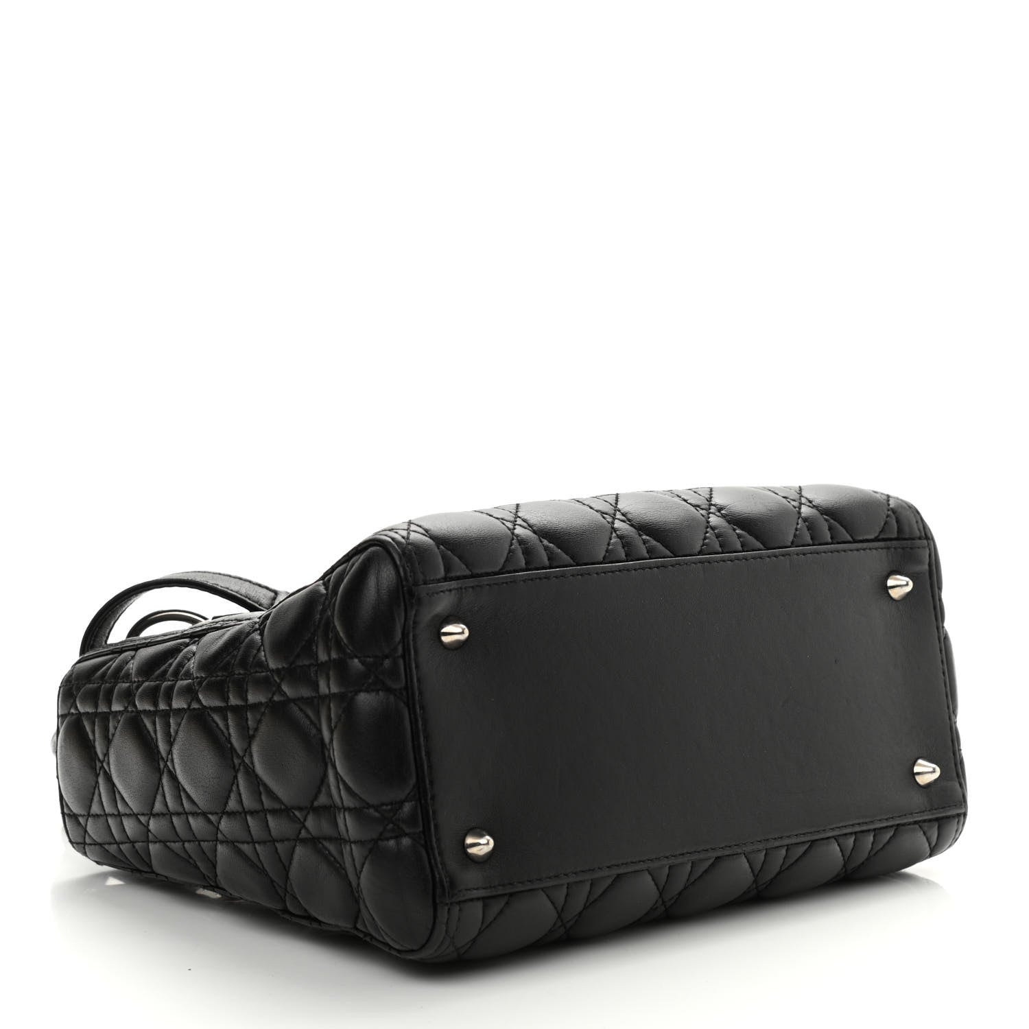 Christian Dior Lambskin Cannage Medium Lady Dior Black 4 of 10