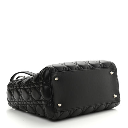 Christian Dior Lambskin Cannage Medium Lady Dior Black 4 of 10