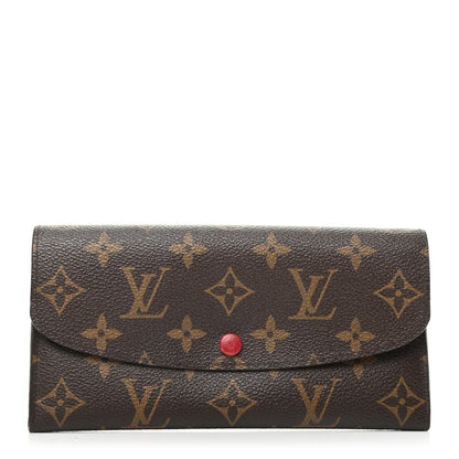 Louis Vuitton Monogram Emilie Wallet Red 1 of 8
