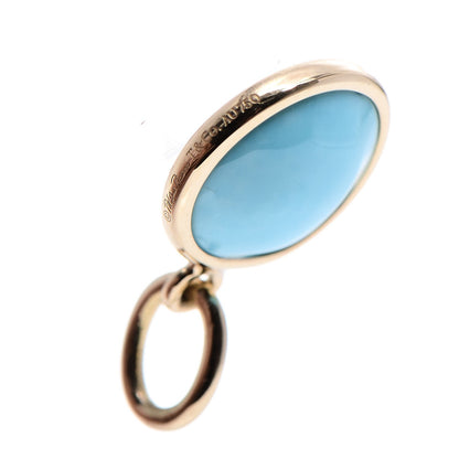 Tiffany 18K Yellow Gold Turquoise Paloma Picasso Dot Charm 5 of 7