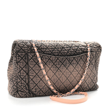 Chanel Denim Quilted Denimpression XXL Flap Rose Clair 3 of 10