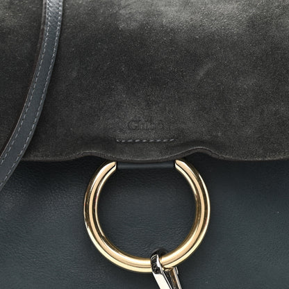 Chloe Suede Calfskin Medium Faye Backpack Silver Blue 8 of 13