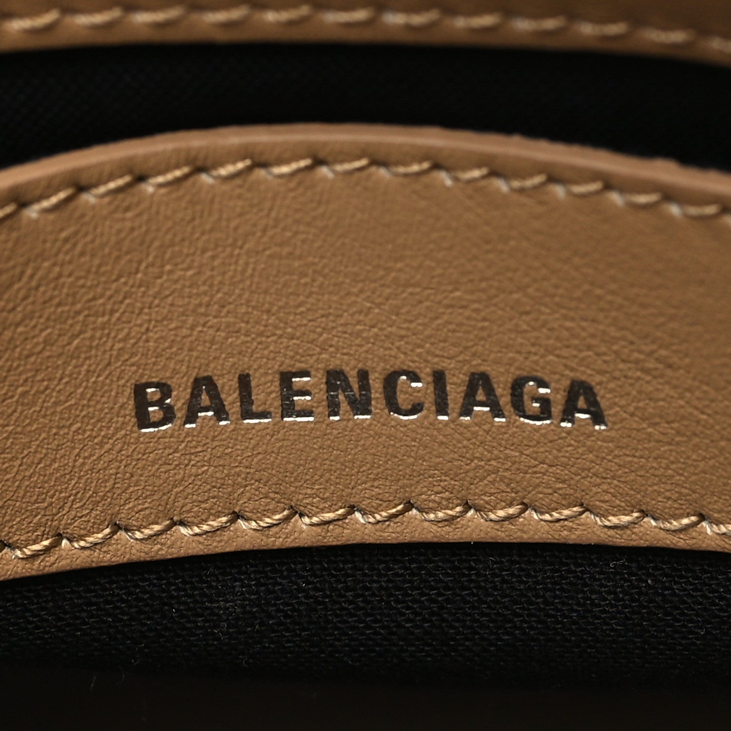 Balenciaga Calfskin Happy Sad XXS Ville Top Handle Bag Light Brown 6 of 9