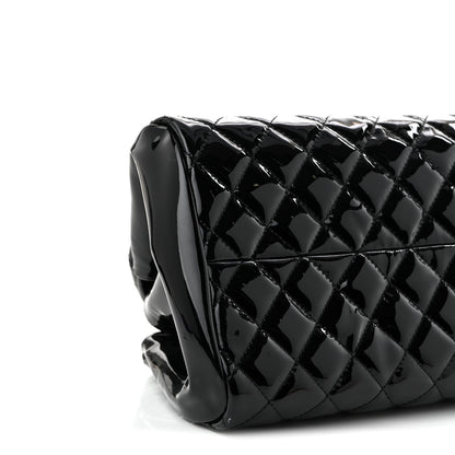 Chanel Patent Quilted Medium Just Mademoiselle Bowling Bag Black 8 of 10