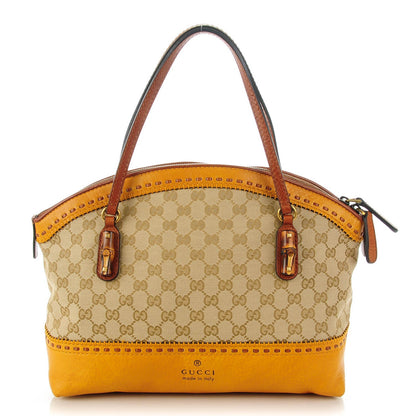 Gucci Monogram Laidback Crafty Dome Satchel Yellow 1 of 7