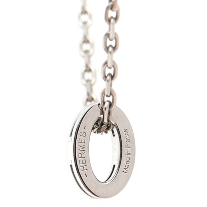 Hermes Lacquered Palladium Mini Pop H Pendant Necklace White 5 of 6