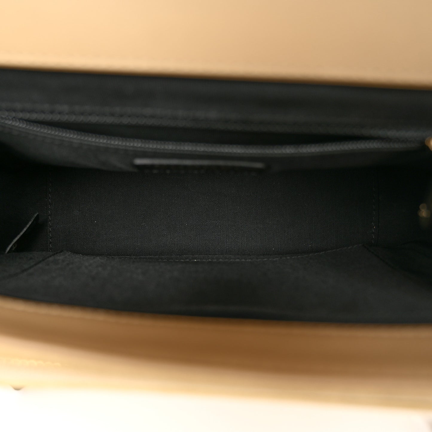 Suede Calfskin Small Business Affinity Flap Beige