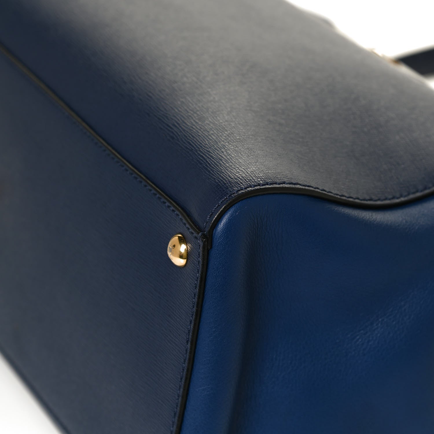 Fendi Vitello Elite Regular 2Jours Tote Blue 11 of 13
