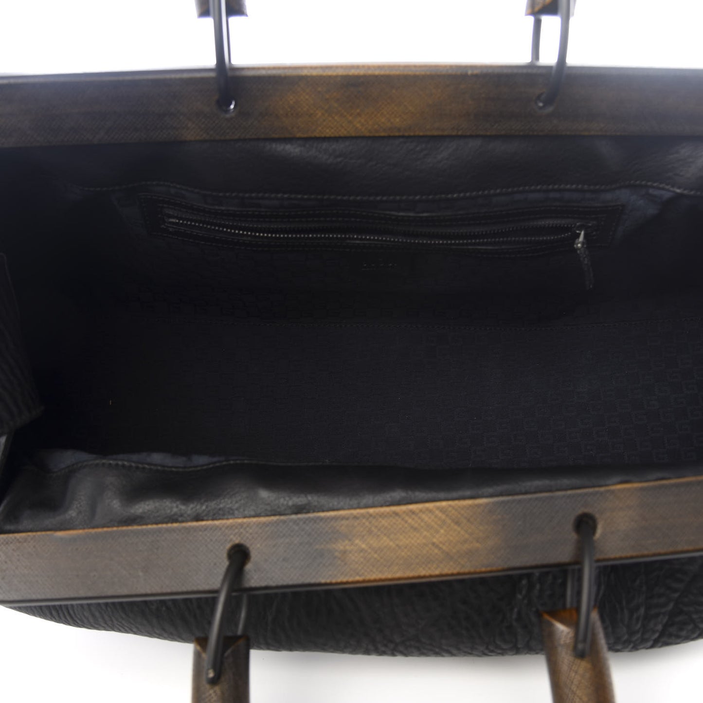 Buffalo Wood Handle Frame Doctor Bag Black