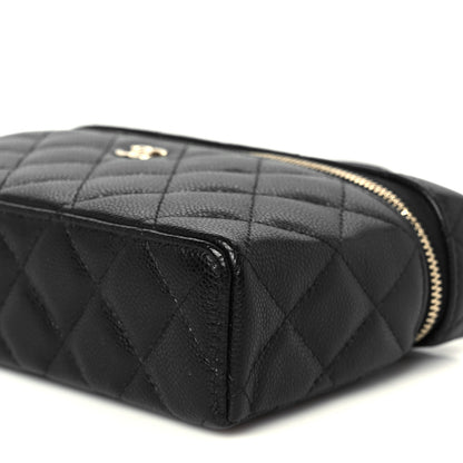 Chanel Caviar Quilted Top Handle Slim Vanity With Chain Black 10 of 11