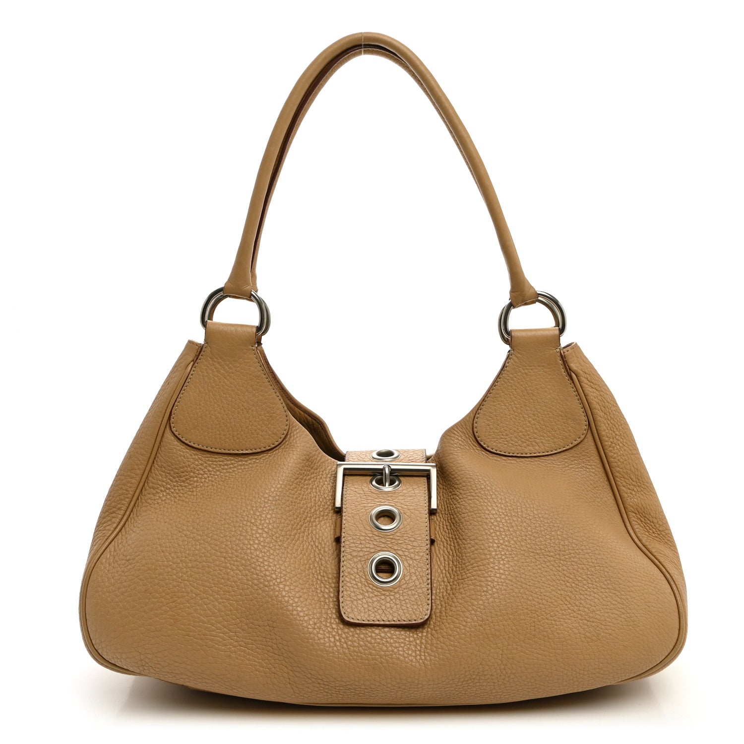 Prada Vitello Daino Moon Shoulder Bag  Sabbia 1 of 11