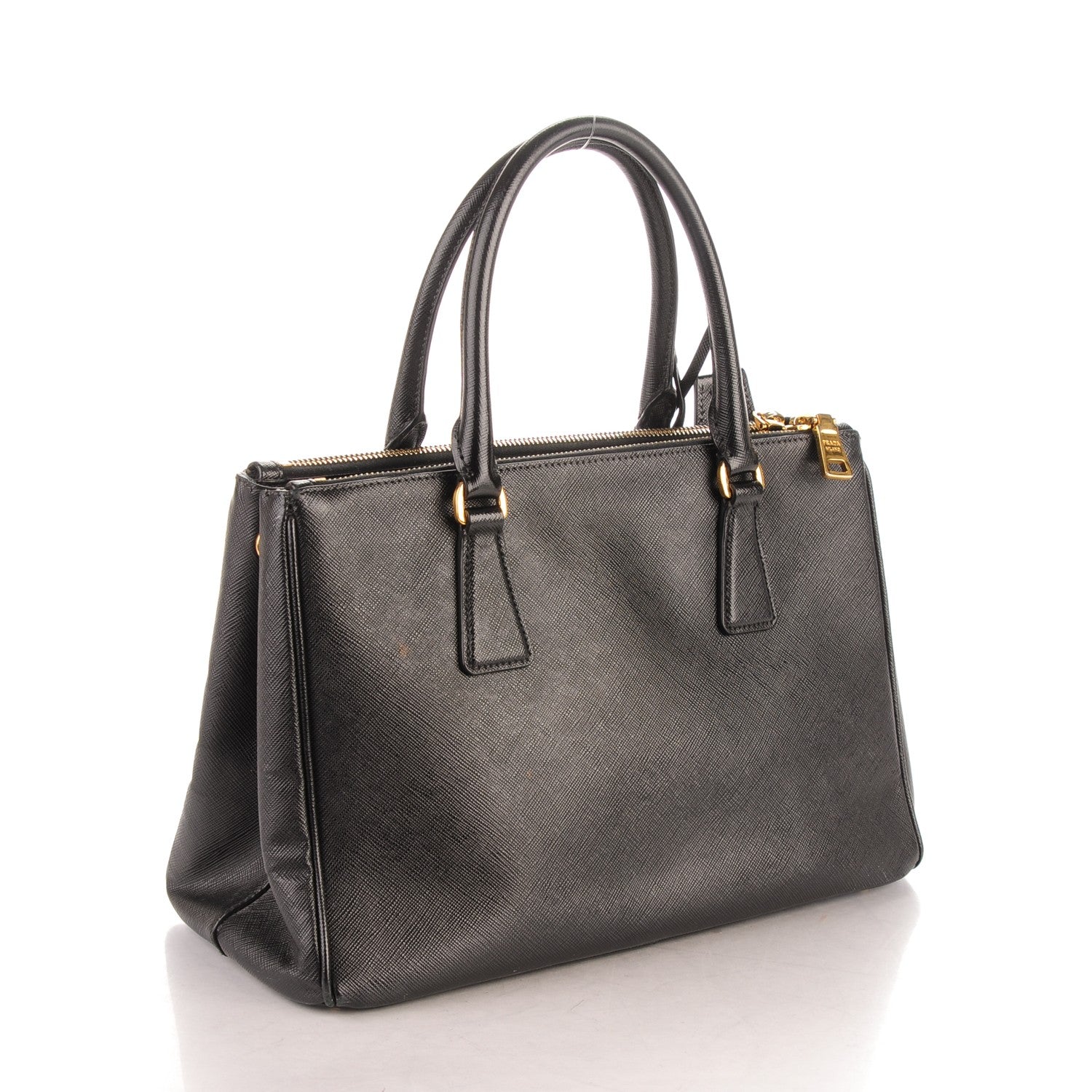 Prada Saffiano Small Galleria Double Zip Tote Black 3 of 7