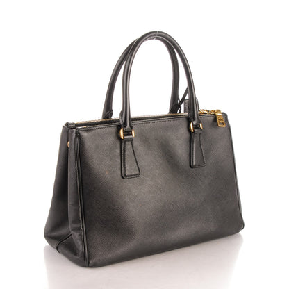 Prada Saffiano Small Galleria Double Zip Tote Black 3 of 7
