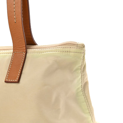 Prada Tessuto Nylon Calfskin Tote Beige 9 of 9