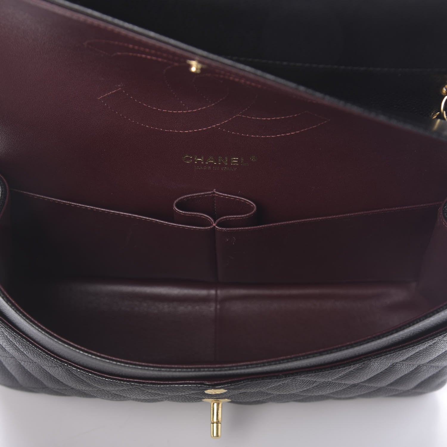 Chanel Caviar Quilted Jumbo Double Flap Black 6 of 10