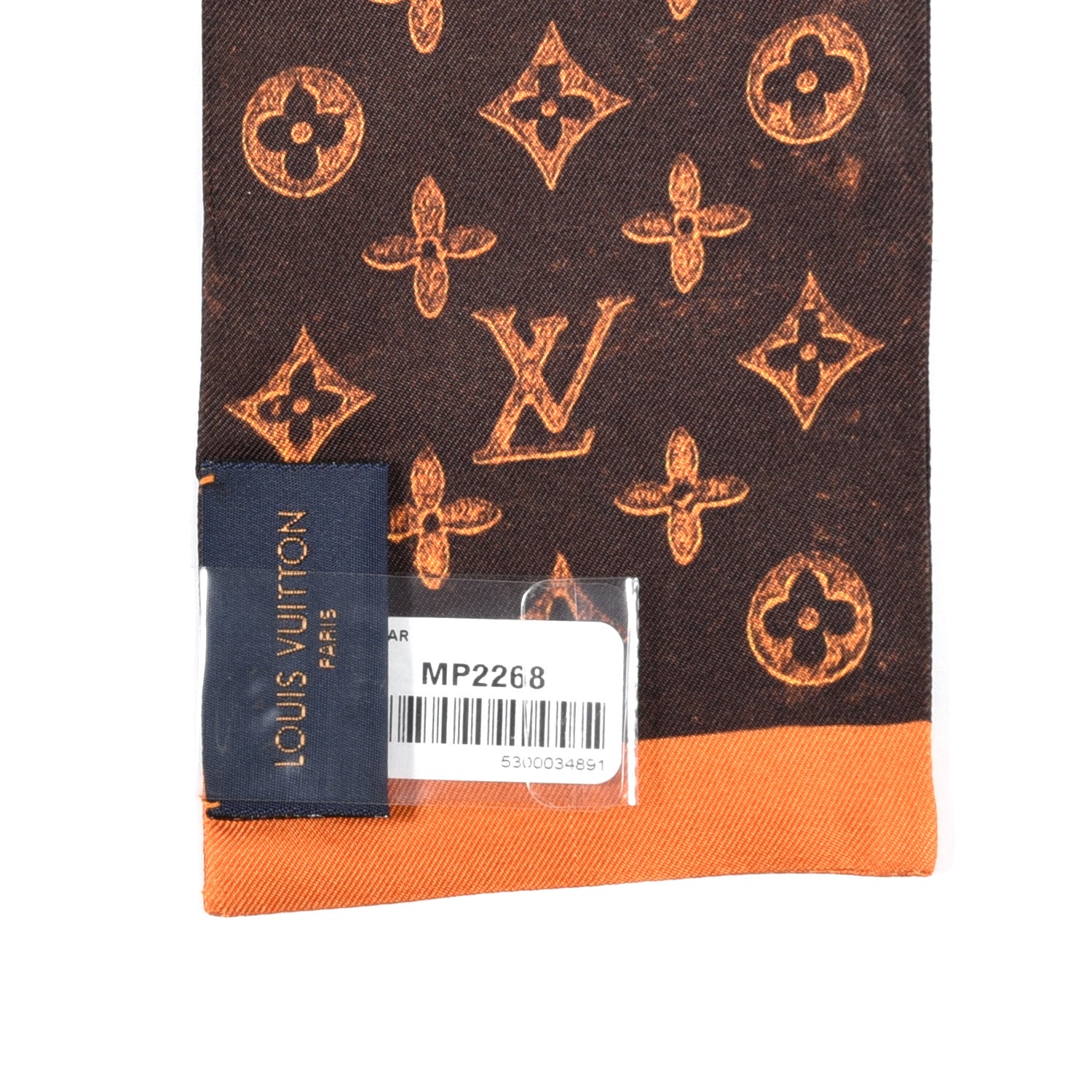 Louis Vuitton Silk Catogram Classic Bandeau Marron 3 of 3