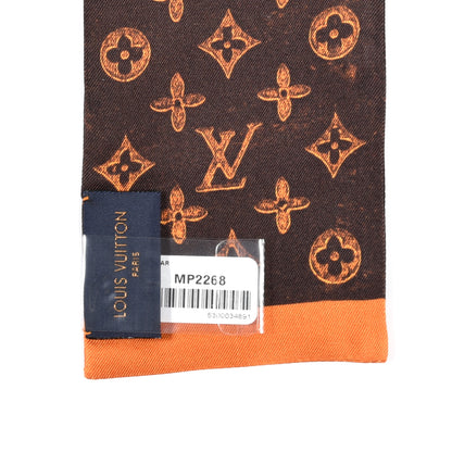 Louis Vuitton Silk Catogram Classic Bandeau Marron 3 of 3