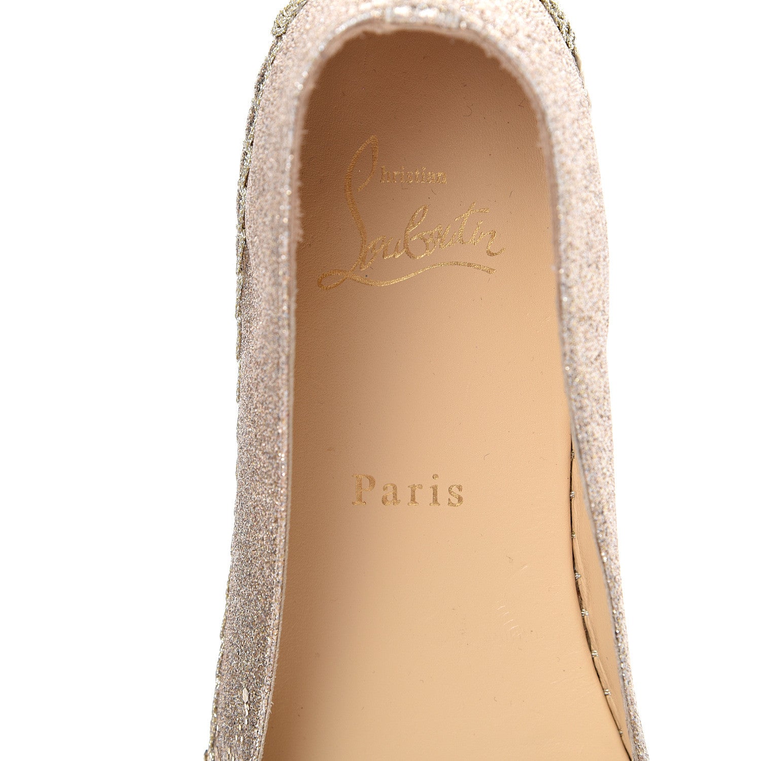 Christian Louboutin Glitter Aliochette Espadrilles 40 Gold 9 of 9