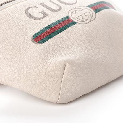 Gucci Grained Calfskin Logo Belt Bag White 8 of 9