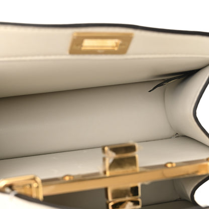 Fendi Shiny Nappa Petite Peekaboo I SEE U Satchel White 5 of 13