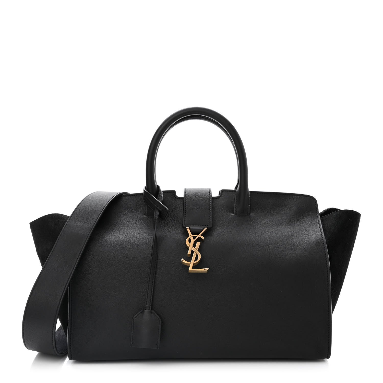 Saint Laurent Calfskin Suede Small Monogram Downtown Cabas Black 1 of 10