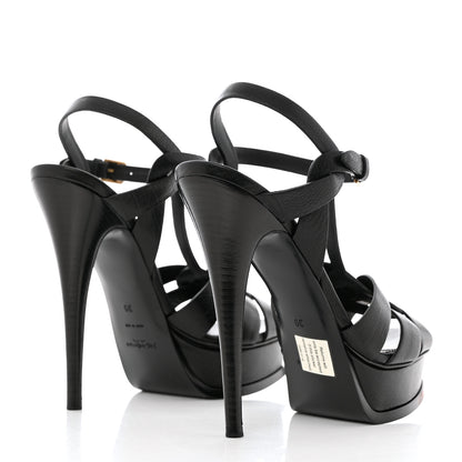 Saint Laurent Buffalo Tribute 105 Platform Sandals 39 Black 4 of 10