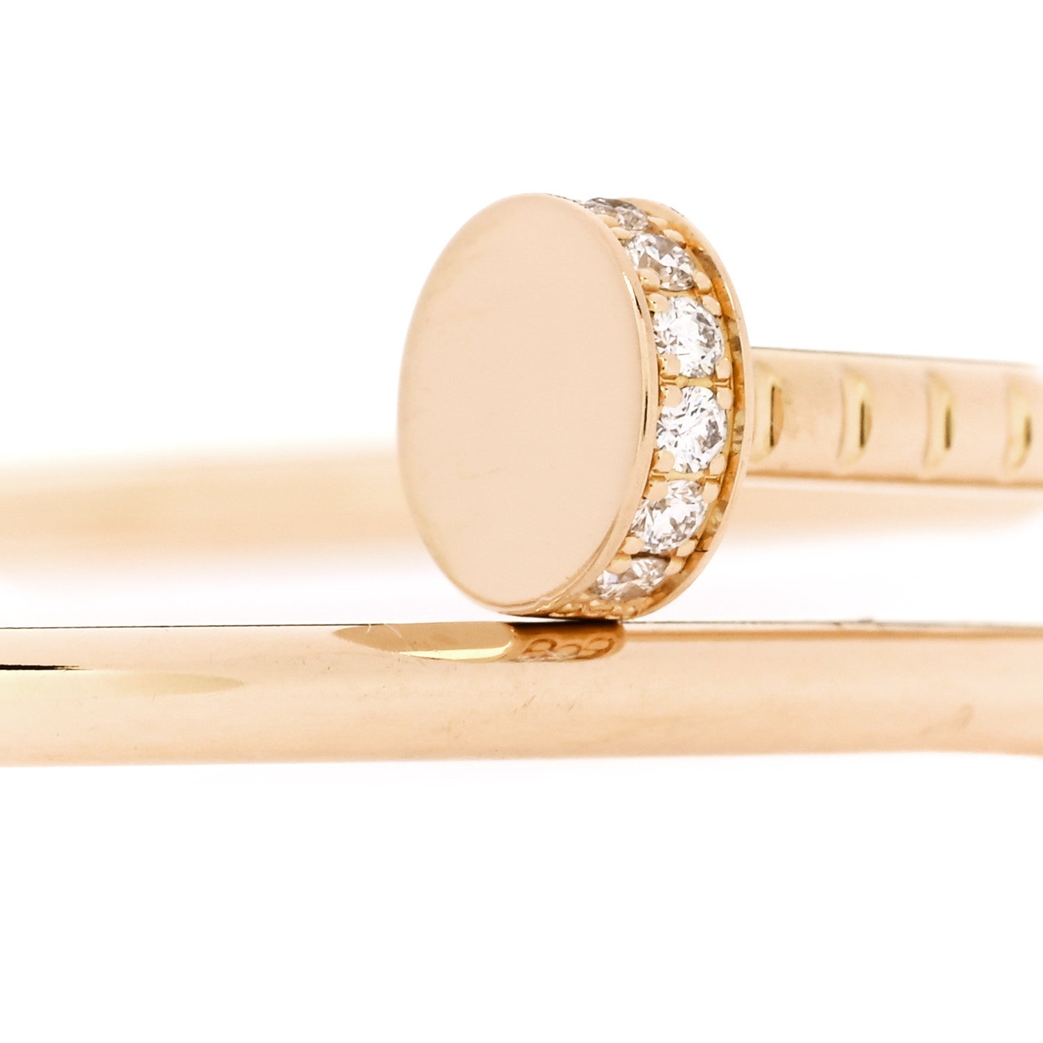 Cartier 18K Yellow Gold Diamond Small Juste Un Clou Bracelet 18 3 of 5