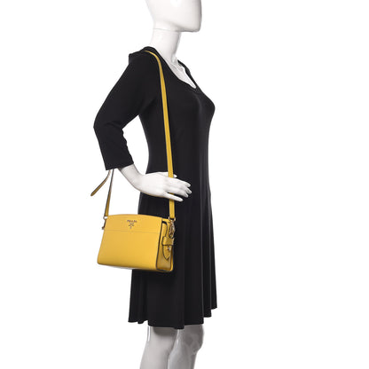 Prada Saffiano City Calfskin Esplanade Crossbody Bag Soleil 2 of 12