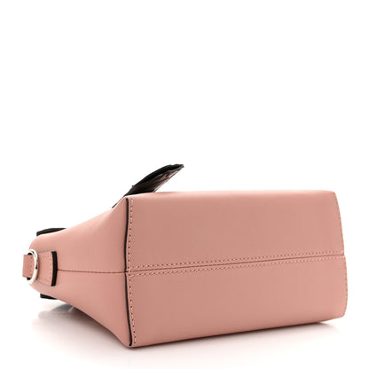Fendi Vitello Dolce Bi-Color FF 1974 Embossed Mini By The Way Boston Bag Pink Black Maya 4 of 11