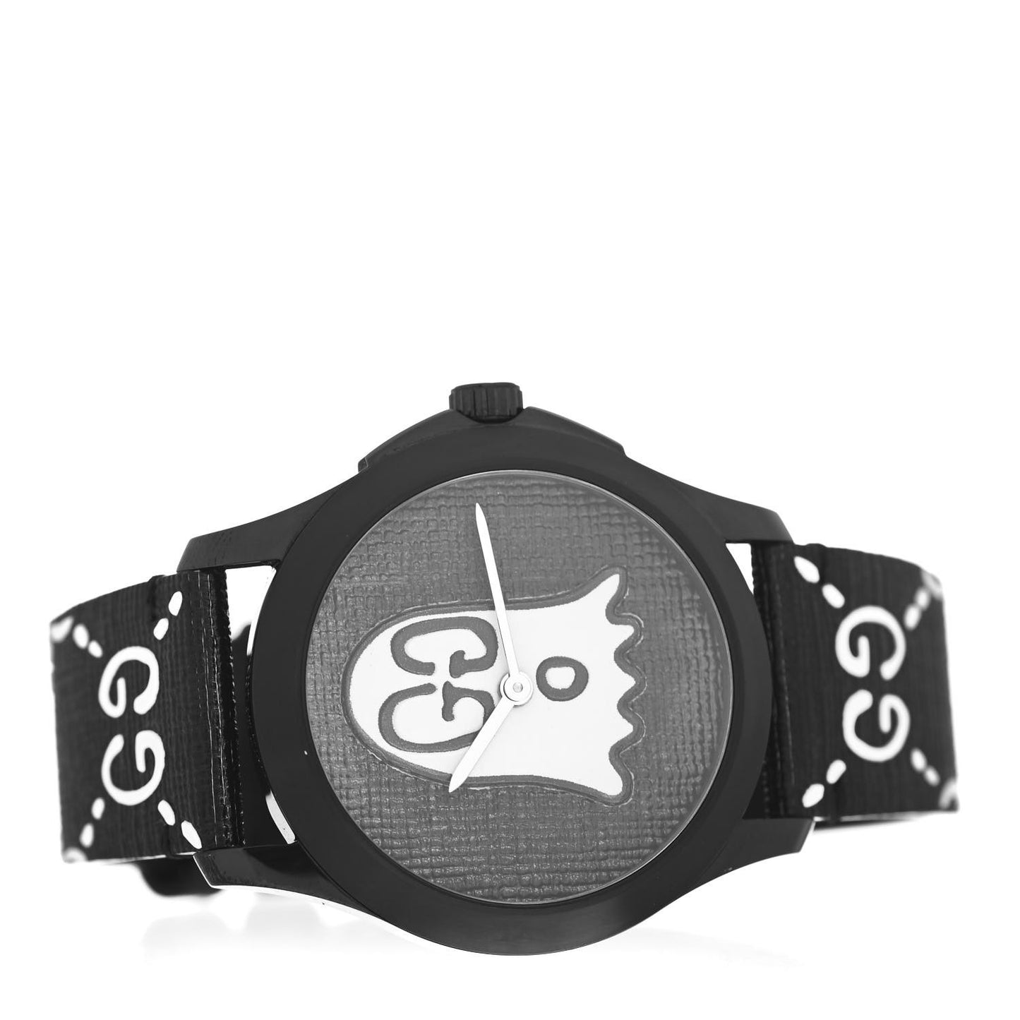 PVD Stainless Steel Canvas 38mm G-Timeless Ghost Quartz Watch Black