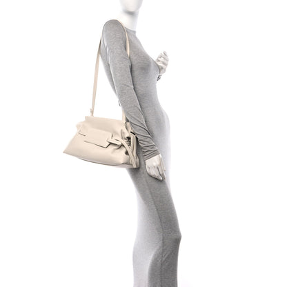 Off-White Calfskin Zip Tie Clutch White 2 of 12