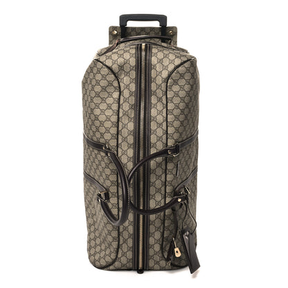 Gucci GG Plus Monogram Large Carry On Duffle Trolley Brown 2 of 14