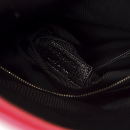 Saint Laurent Smooth Calfskin Letters Fold-Over Clutch Fuchsia 7 of 10