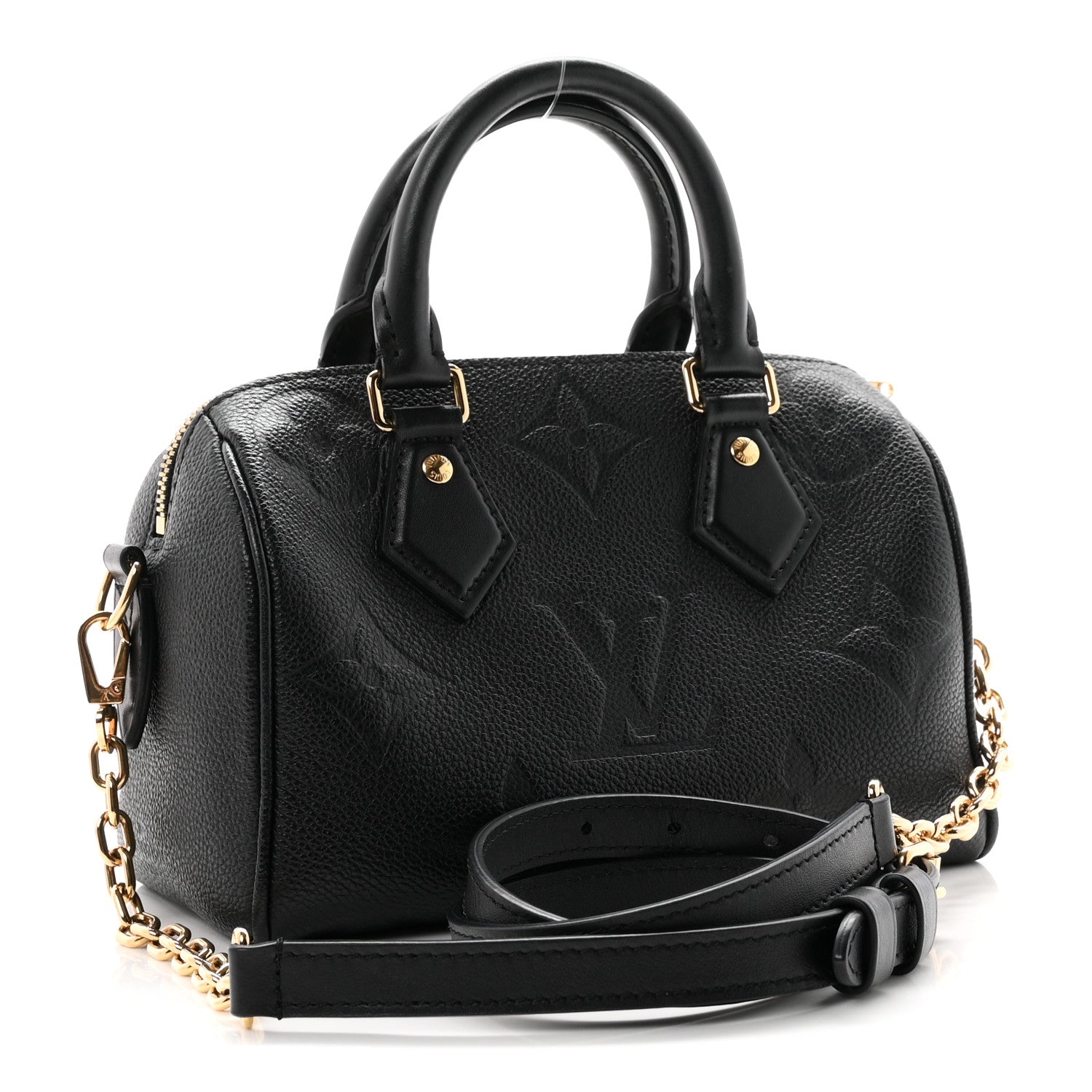 Louis Vuitton Empreinte Monogram Giant Speedy Bandouliere 20 Black 3 of 10