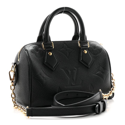 Louis Vuitton Empreinte Monogram Giant Speedy Bandouliere 20 Black 3 of 10