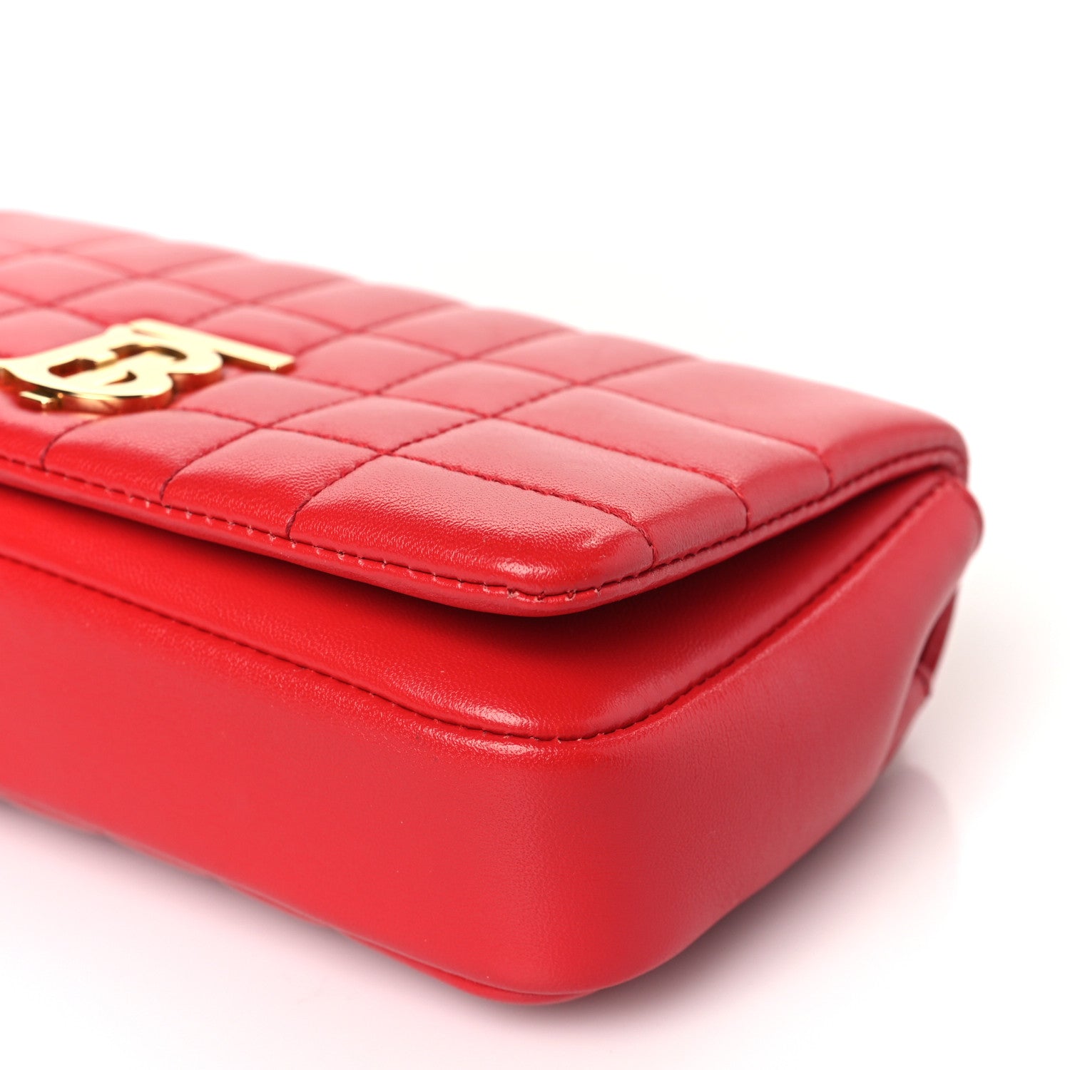 Burberry Lambskin Quilted Mini Lola Bag Bright Red 9 of 9
