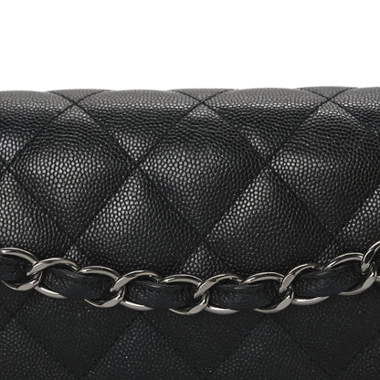 Chanel Iridescent Caviar Quilted Jumbo Double Flap Black 8 of 10