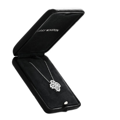 Harry Winston Platinum Diamond Full Loop Pendant Necklace 7 of 7