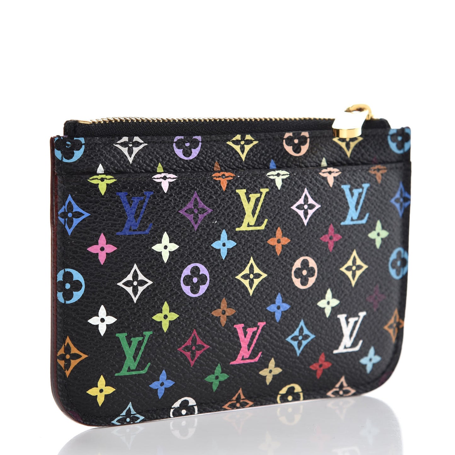 Monogram Multicolor Key Pouch Black Violet
