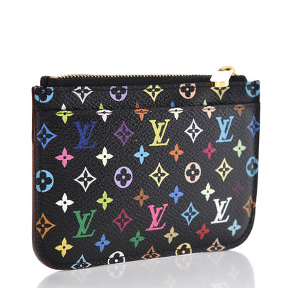 Louis Vuitton Monogram Multicolor Key Pouch Black Violet 3 of 7