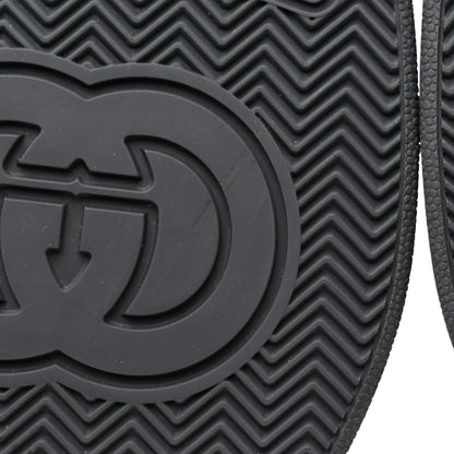 Gucci Textured Dollar Calfskin GG Supreme Monogram Mens Chunky Sneakers 12 Graphite Grey Black Grey 8 of 9