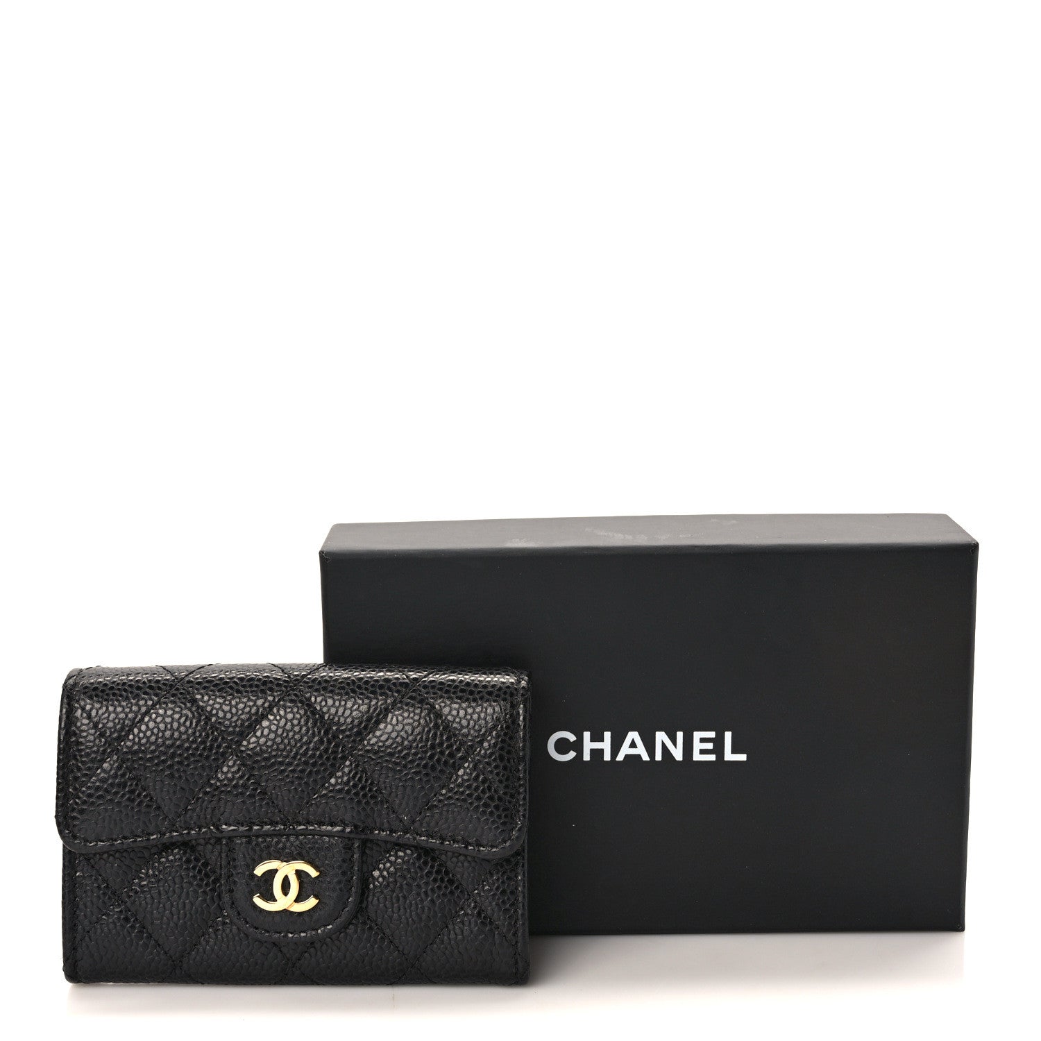 Chanel Caviar Quilted Flap Card Holder Wallet Black 8 of 8