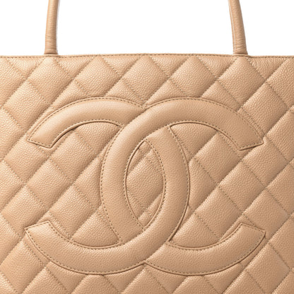 Chanel Caviar Quilted Medallion Tote Beige 14 of 14
