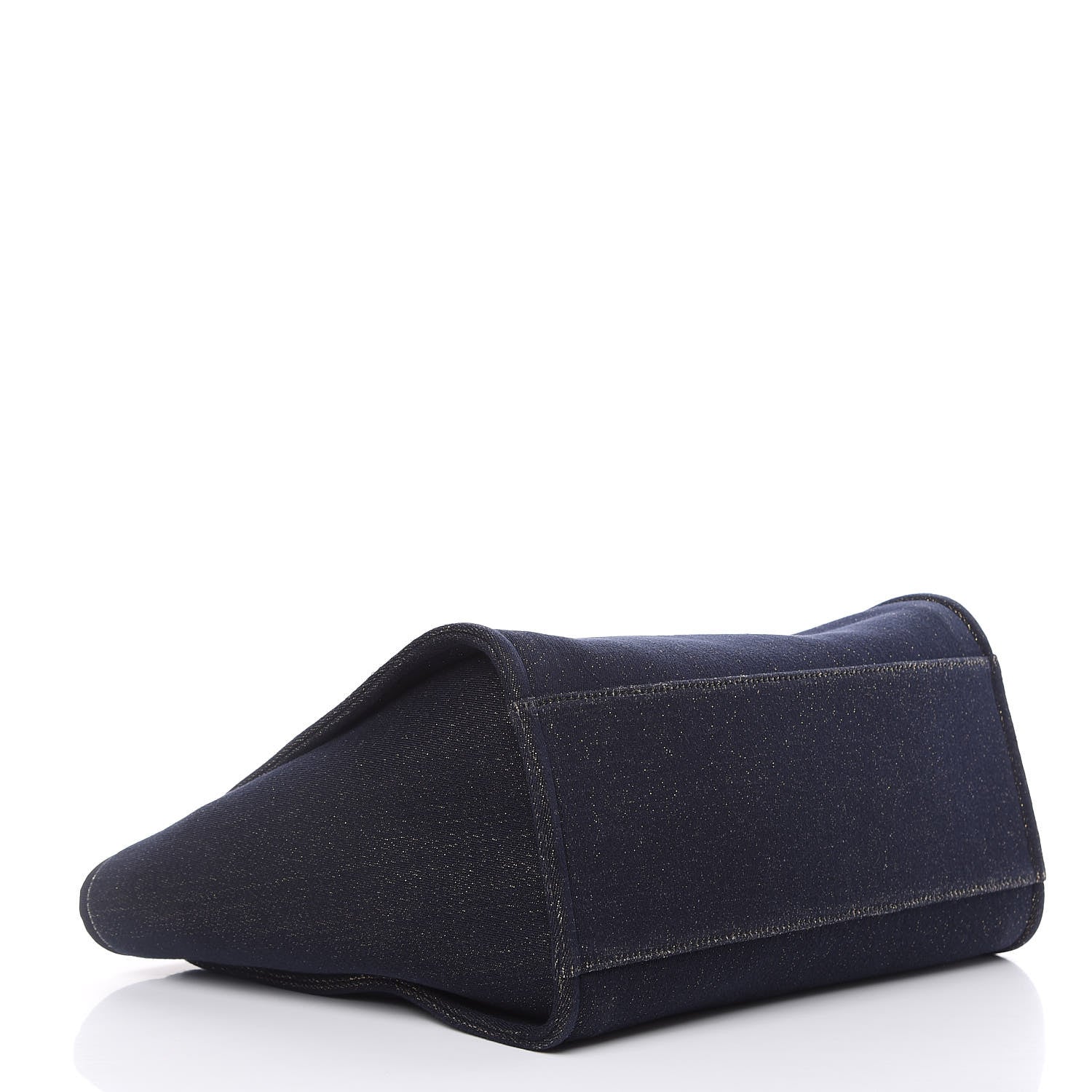 Chanel Lurex Canvas Medium Deauville Tote Navy Blue Gold 4 of 10