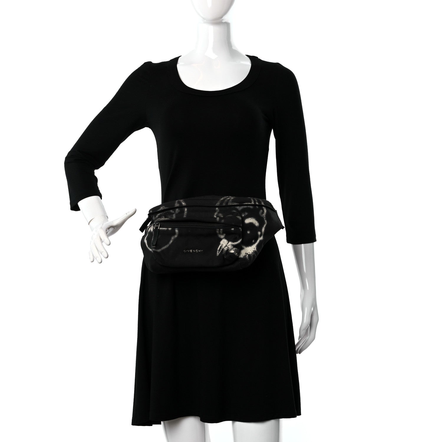Givenchy X CHITO Nylon Graffiti Effect Essential U 4G Belt Bag Black 2 of 11
