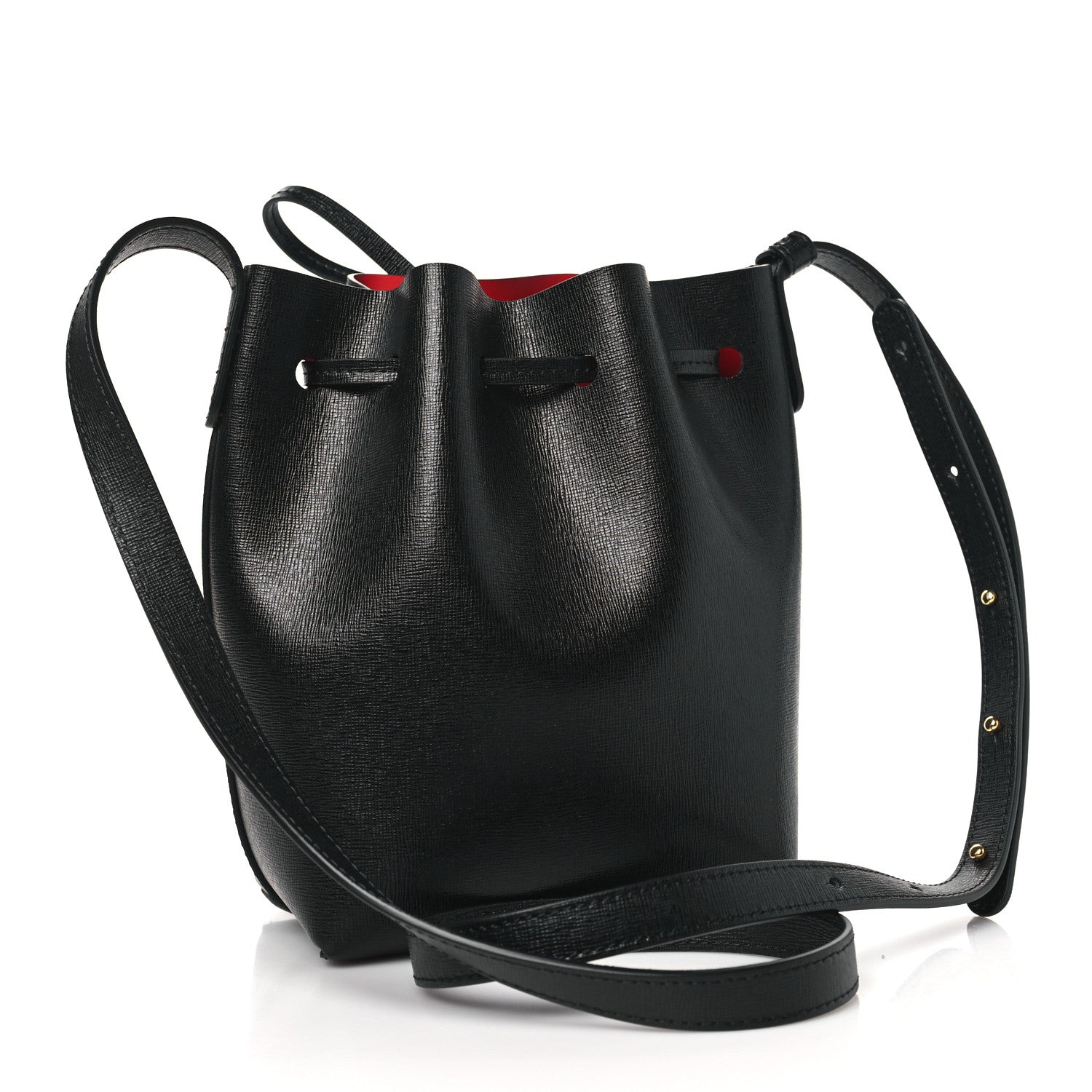 Mansur Gavriel Calfskin Mini Bucket Bag Black Flamma 3 of 10