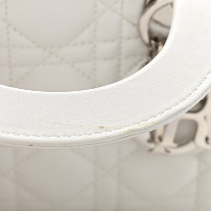 Christian Dior Lambskin Cannage Mini Lady Dior White 11 of 13