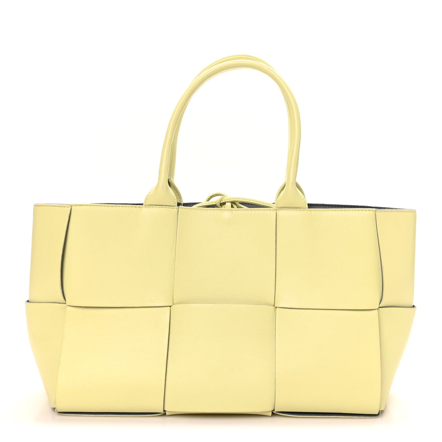 Nappa Maxi Intrecciato Small Arco Tote Lemon