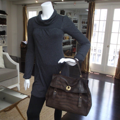 Saint Laurent Mock Croc Muse Two Brown 2 of 11