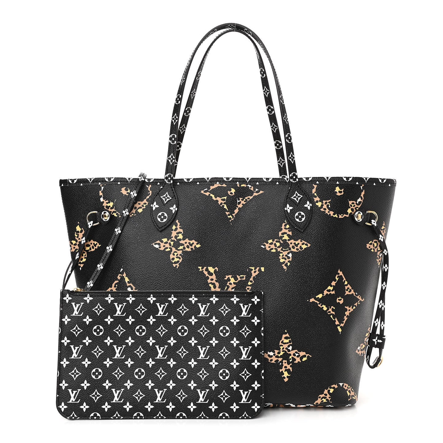 Monogram Giant Jungle Neverfull MM Black
